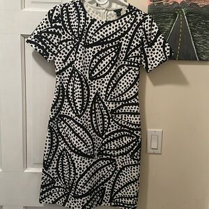 Ann Taylor black and white dress